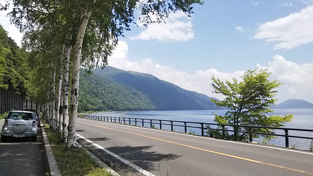 白石区から支笏湖まで自転車で